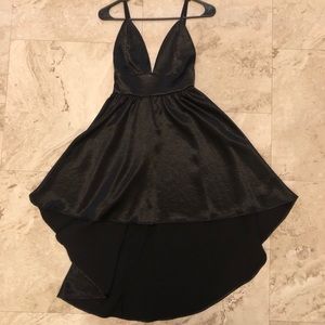 Silk High/Low Little Black Dress.